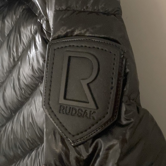 NWT [Rudsak] Limited Edition Cosette C Glossy Down Jacket Black Women's Size XS - Picture 7 of 14